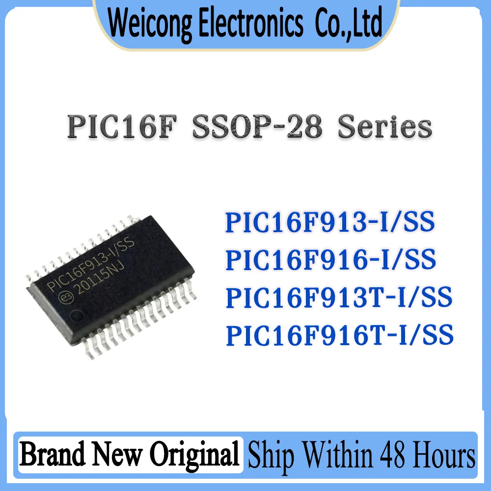 New Original PIC16F913-I/SS PIC16F916 PIC16F913T PIC16F916T PIC16F91 PIC16F PIC16 IC Chip SSOP-28