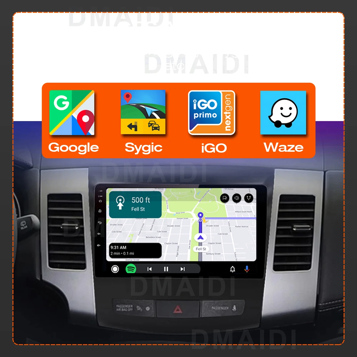 Lecteur multimédia d'autoradio Android 10 pour Mitsubishi, Outlander XL 2, 2007-2012, Cristaux, C-Crosser, 2007-2013, GPS, Carplay, 2 Din