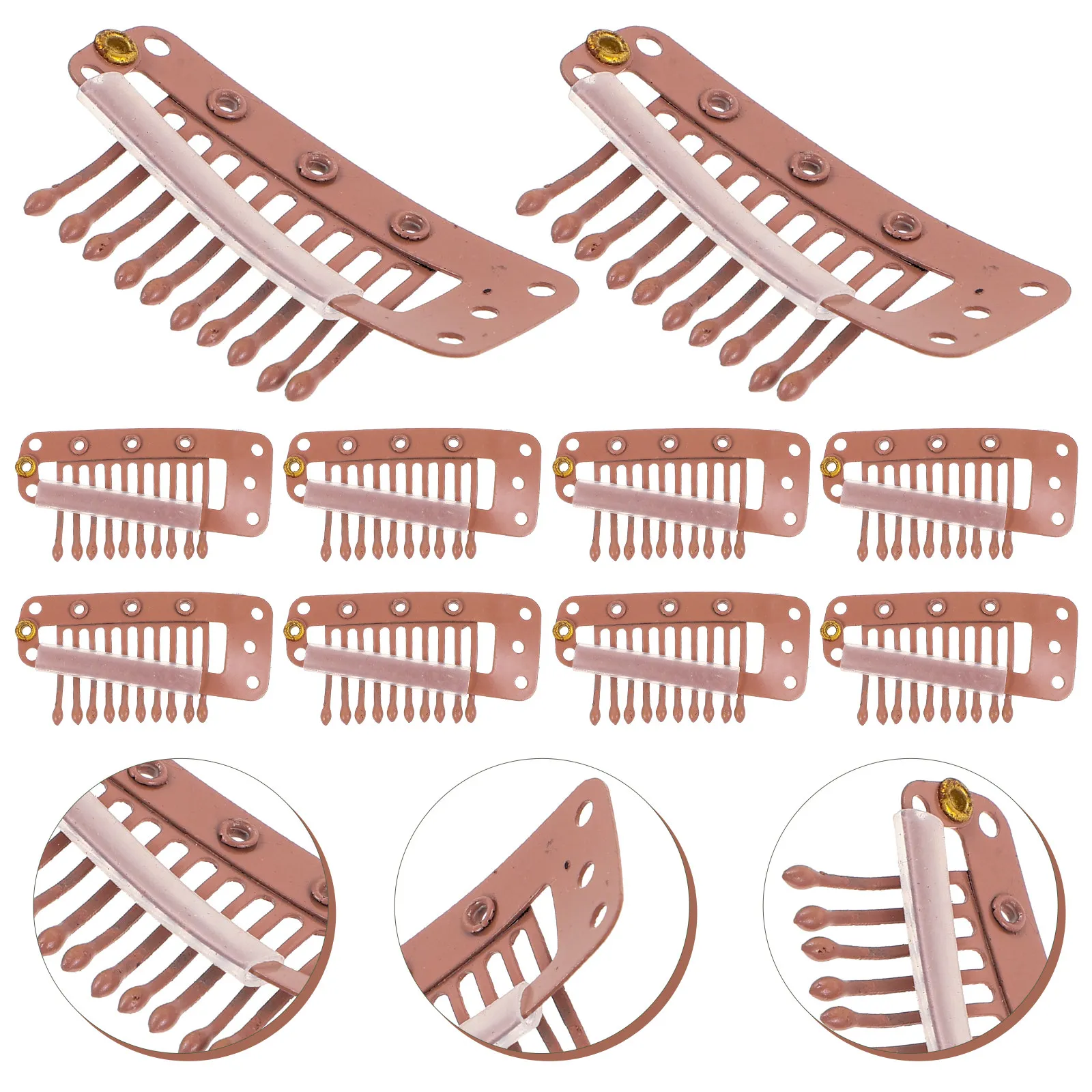 

30Pcs Clips for Wigs Metal Extension Clips Easy to Use Secure Hair Styling Fasteners Hidden Comb Teeth Design