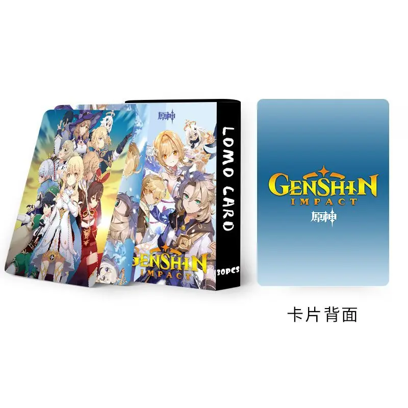 NEW Genshin Impact Cards Anime Game Collection Paper Cards Mini Sticker Cosplay Toy Fans Gifts