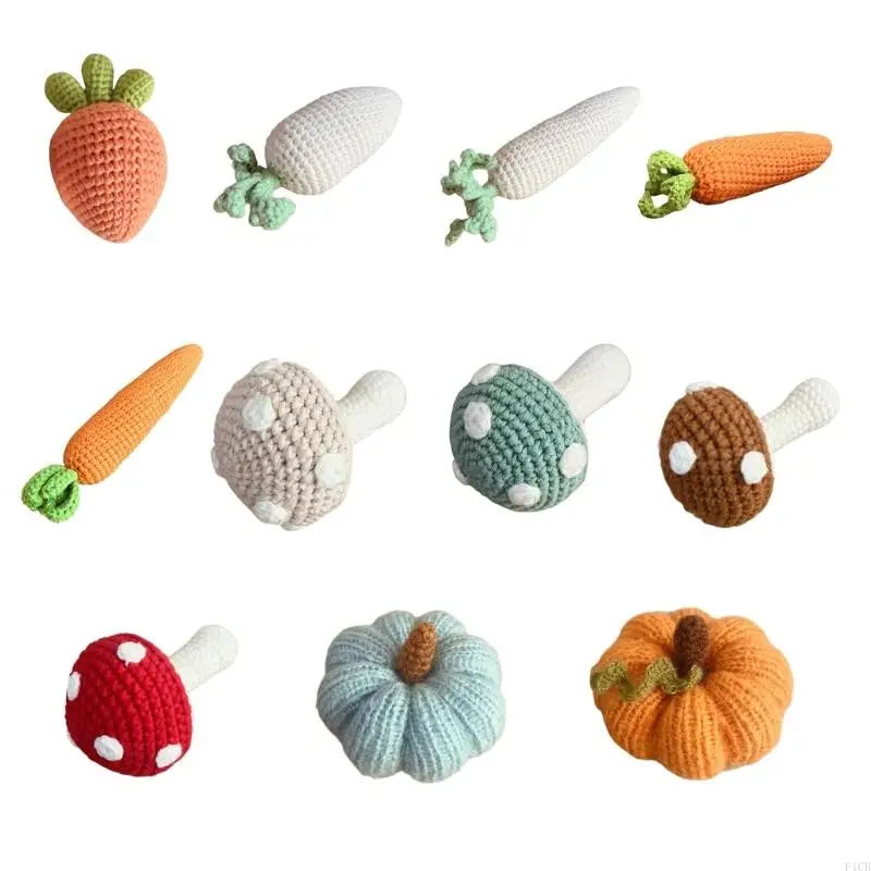 F1CB Upgrades Knit Newborn Photography Aid Pumpkin Costume for Baby First Photoshoot