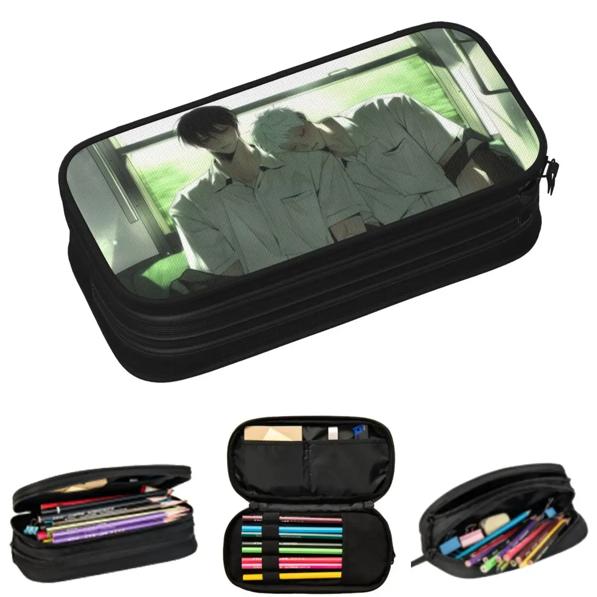 

The Summer Hikaru Died Anime Pencil Cases for Students School Pen Box Pencil Bag Large Capacity Pencil Pouch