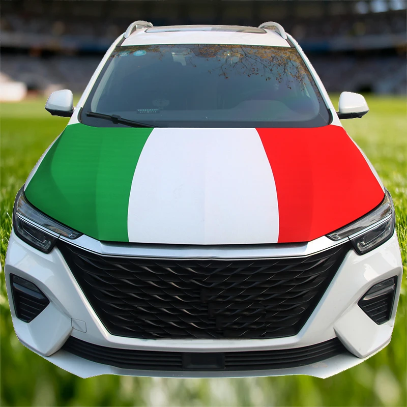 115x160cm 130x160cm Italy Flag Car Hood Cover Elastic Fabrics Bonnet Banner Flag Decoration Event Items