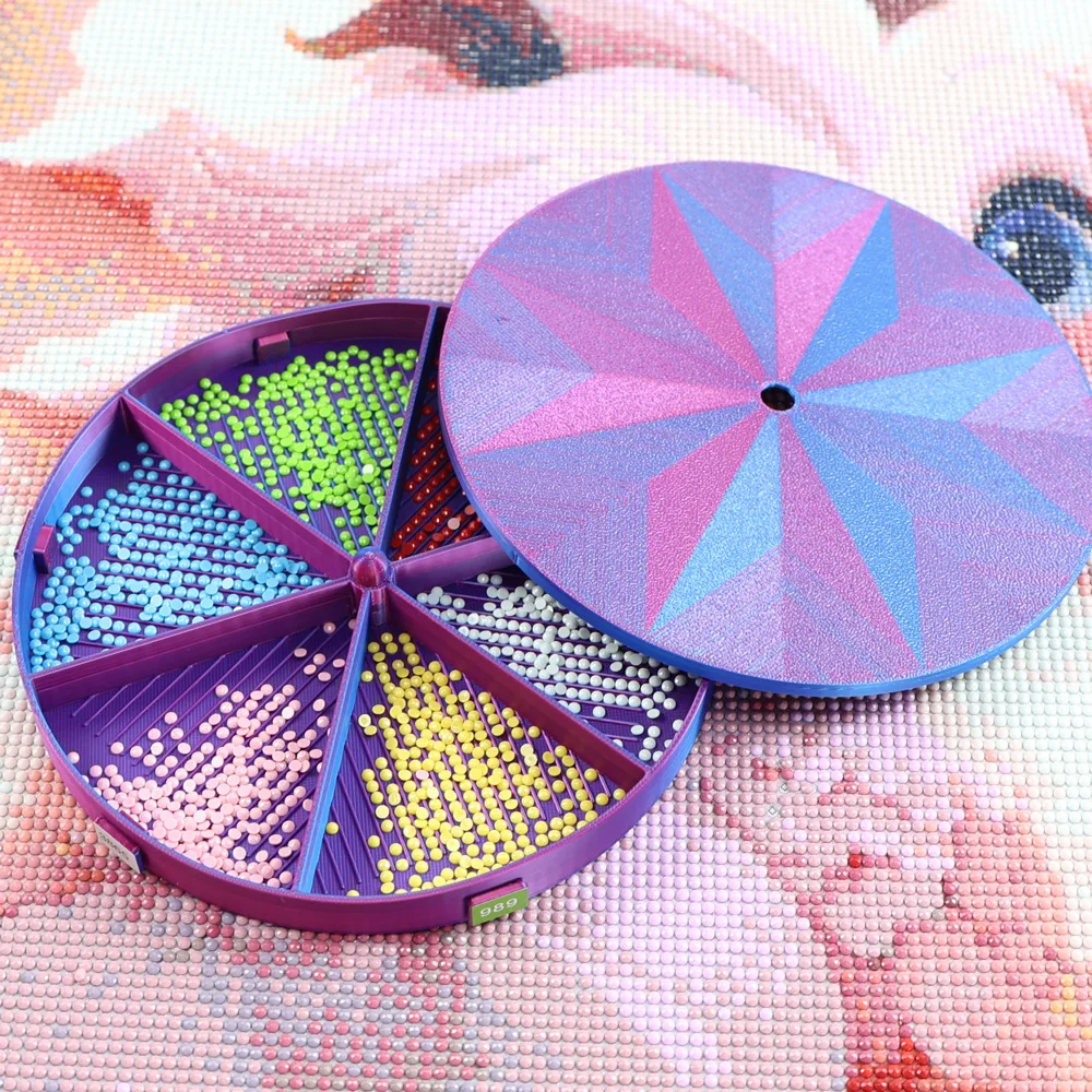 

New Diamond Painting Flip Plate, Multi-Functional Storage, Rotatable Diamond Flip Plate, DIY Diamond art Accessory.