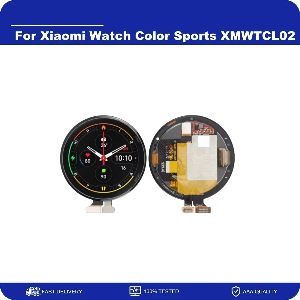 Original amoled para xiaomi mi relógio cor versão esportiva xmwtcl02 display lcd tela de toque peças reposição xmwtcl02