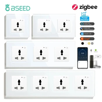 Bseed ZigBee เต้ารับอัจฉริยะอเนกประสงค์, ซ็อกเก็ตอัจฉริยะซ็อกเก็ตไฟฟ้าอเนกประสงค์กรอบกระจกควบคุมแอป aleXa