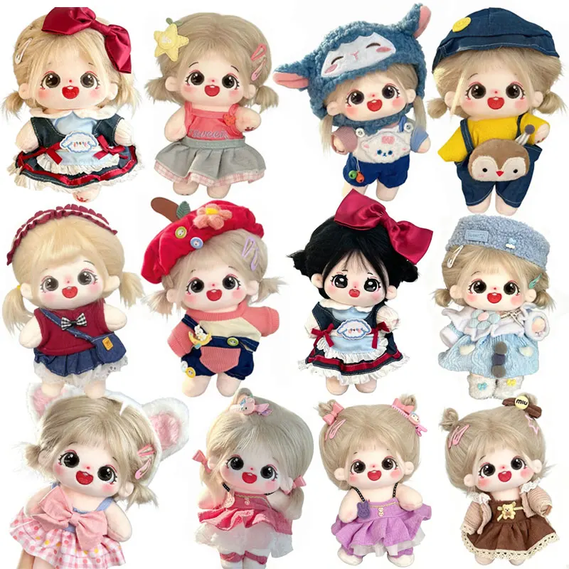 1Pc 20CM Lovely Dressed Cotton Doll Plush Toy Kawaii Star Figure Dolls With Accessories Girls Birthday Christmas Gift