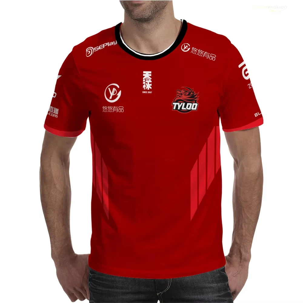 New Hot Selling CS2 Professional League TYLOO Team Uniform CSGO Esports Club Shirt Men's And Women's Summer Customized T-Shirt