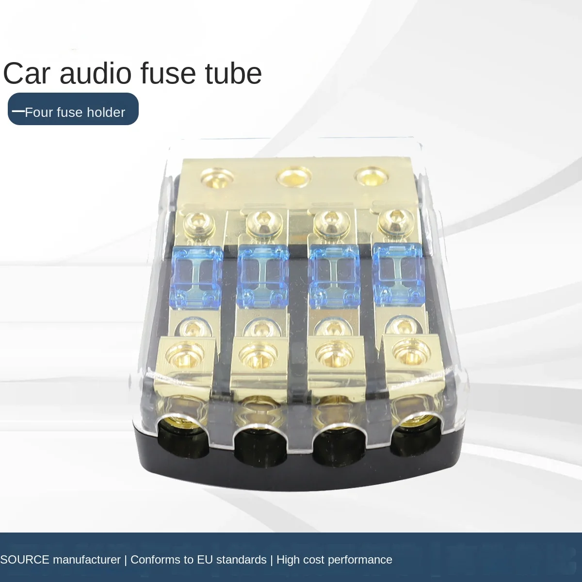 Car audio power cord, subwoofer modification, fuse box, fuse splitter, one out, three fuse holders