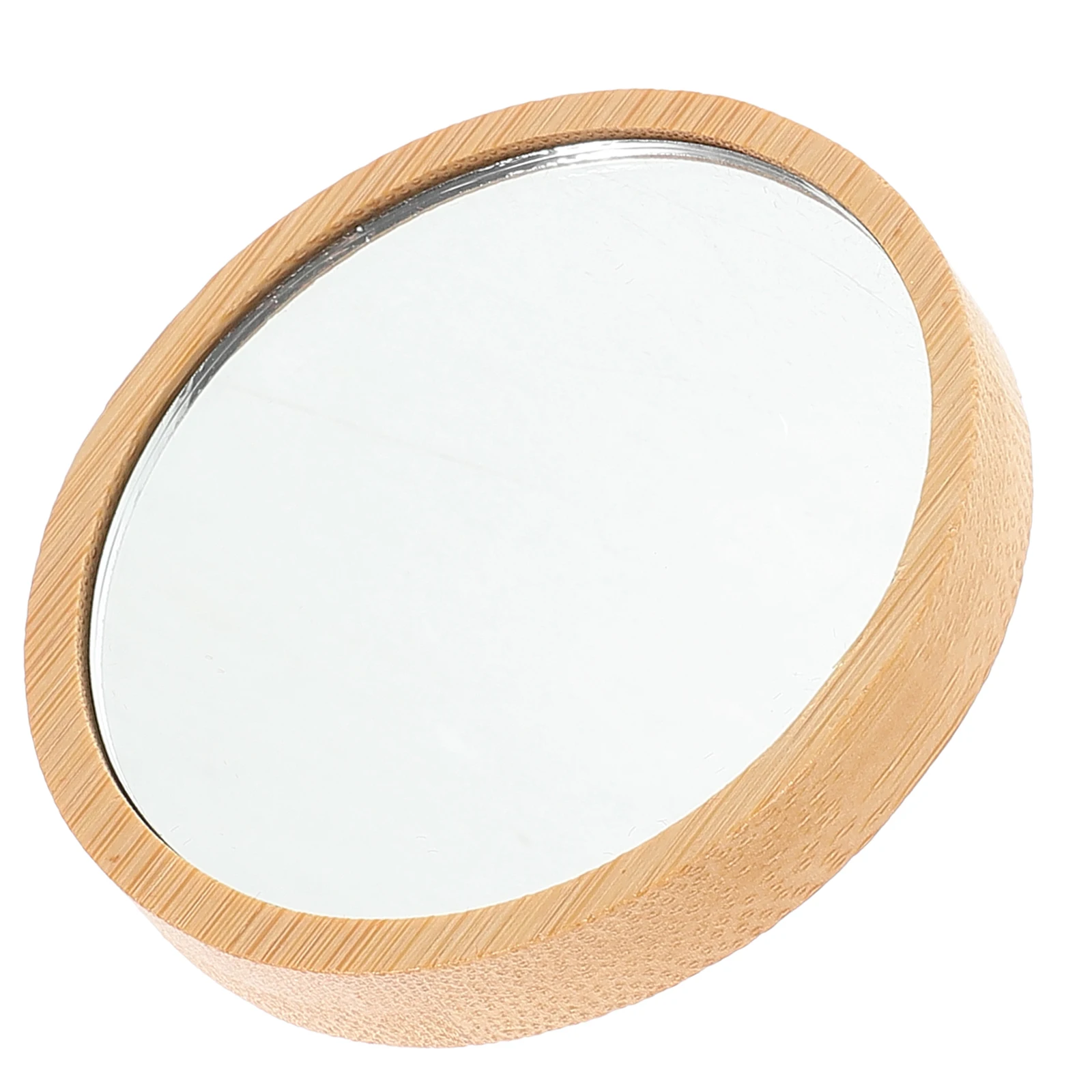 

Bamboo H held Portable Small Haircut Table Mirror Table Children Compact Vanity Travel Decorative Wood