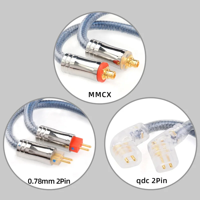 NICEHCK JIALAI JLY2 Earphone Cable PP Yarn Silver Plated OCC Upgrade Wire 3.5/2.5/4.4mm MMCX/ QDC/0.78mm 2Pin For KXXS ST-10s