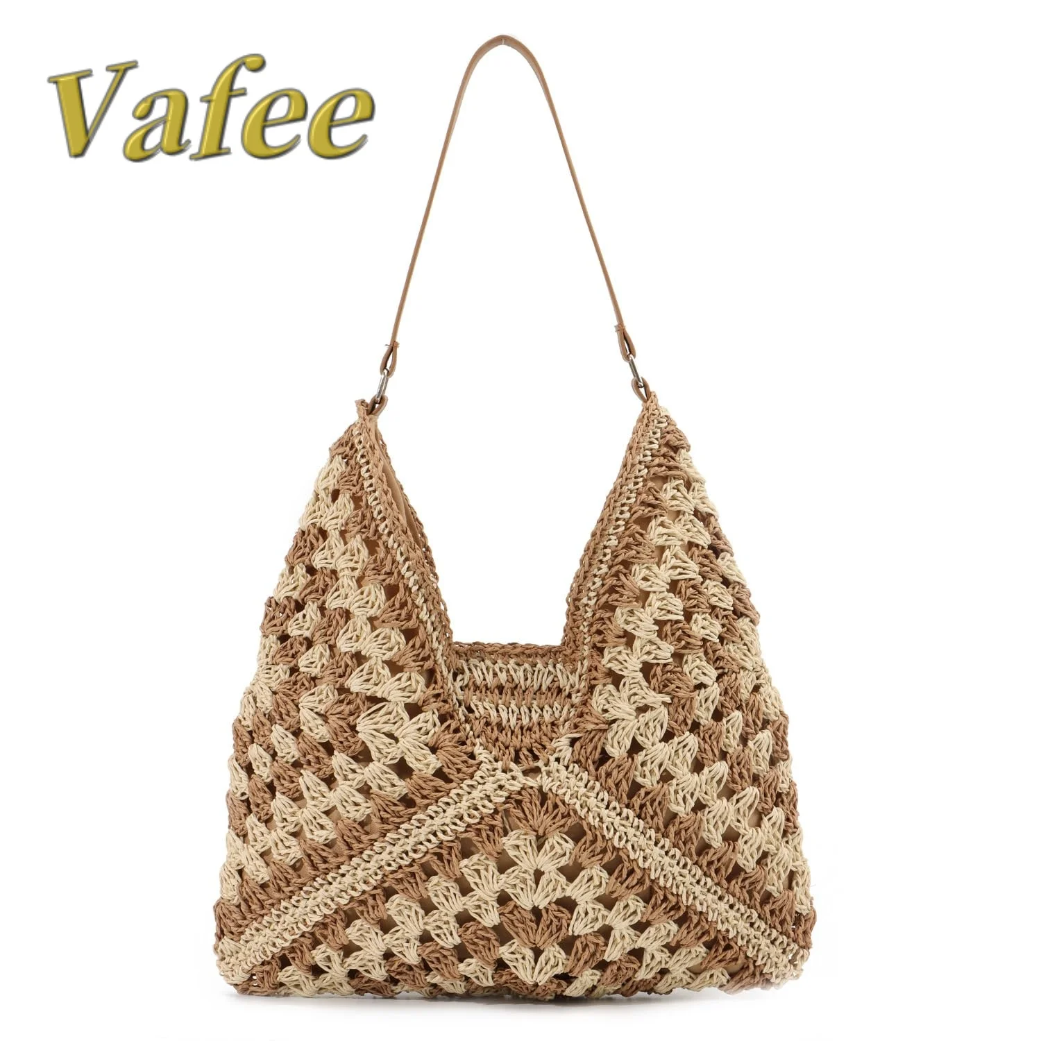 

Straw Hobo Bag for Women Summer Crochet Bag Straw Beach Bag Woven Shoulder Bag Straw Tote Bag