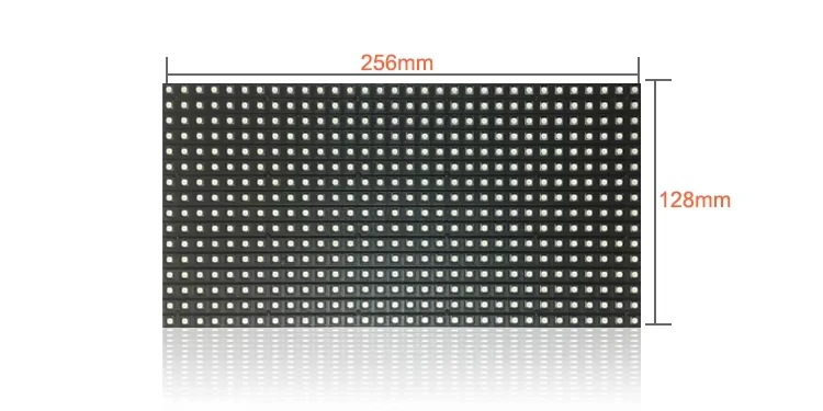 P8 Outdoor LED Module 256x128mm Waterproof Full Color High Brightness LED Display Panel