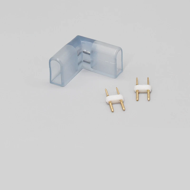 110V 220V Connector 2Pin 4 Pin I L T Shape 8x16mm 9x18mm Connectors For 220V RGB Neon Light Single Color Led Strip