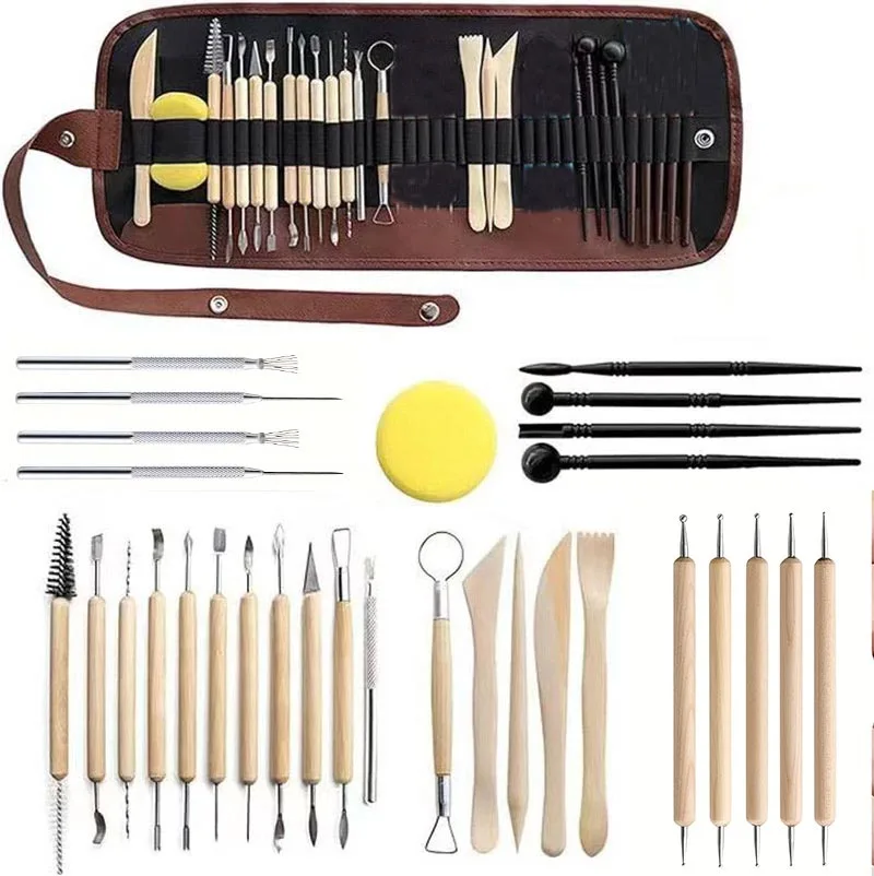 

Art Ceramics Clay Modeling Sculpting Tools Set Dotting Shaping Tools Pottery Cold Pottery Air Dry Clay Texture Craft Tools Set