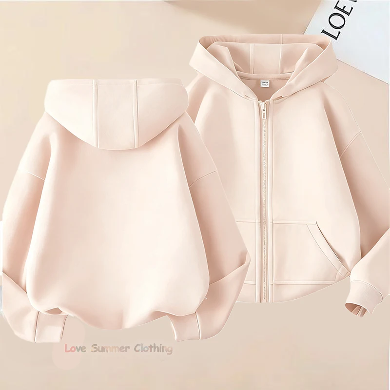 

Детская модная одежда на молнии, толстовки для мальчиков и девочек, повседневные спортивные рубашки на весну и осень, синяя, розовая куртка для детей 2-12 лет