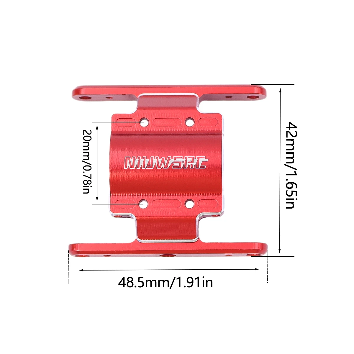 FMS FCX18 1/18 New LC80 RC Climbing Car Parts CNC Aluminum Alloy Bottom Plate Medium Wave Box Upgrade Base