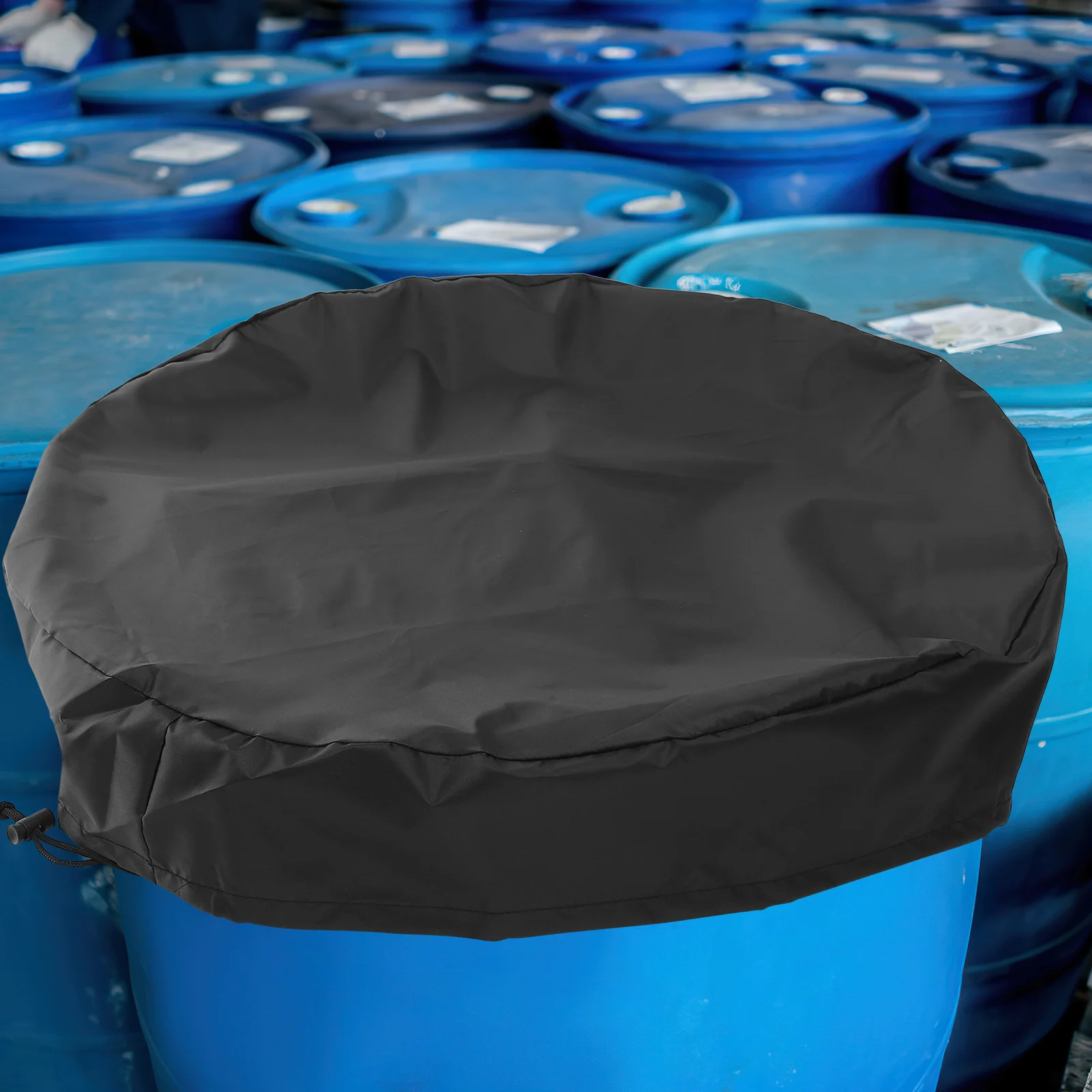 

Reusable Waterproof Bucket Cover for 55 Gallon Drum Heavy Duty Oxford Cloth Protective Outdoor Rain Snow Dirt Guard Adjustable