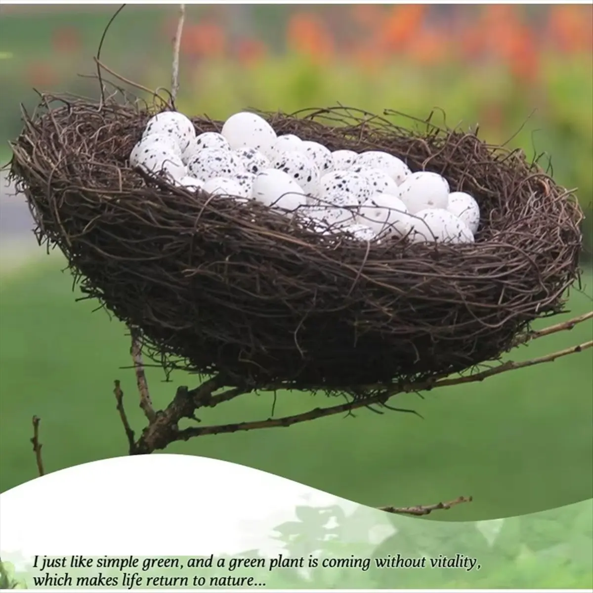 ABFW Easter Eggs Simulation Rattan Bird Nest Handmade Diy Crafts Egg Decor Props Artificial Easter Decoration(Excluding Eggs)