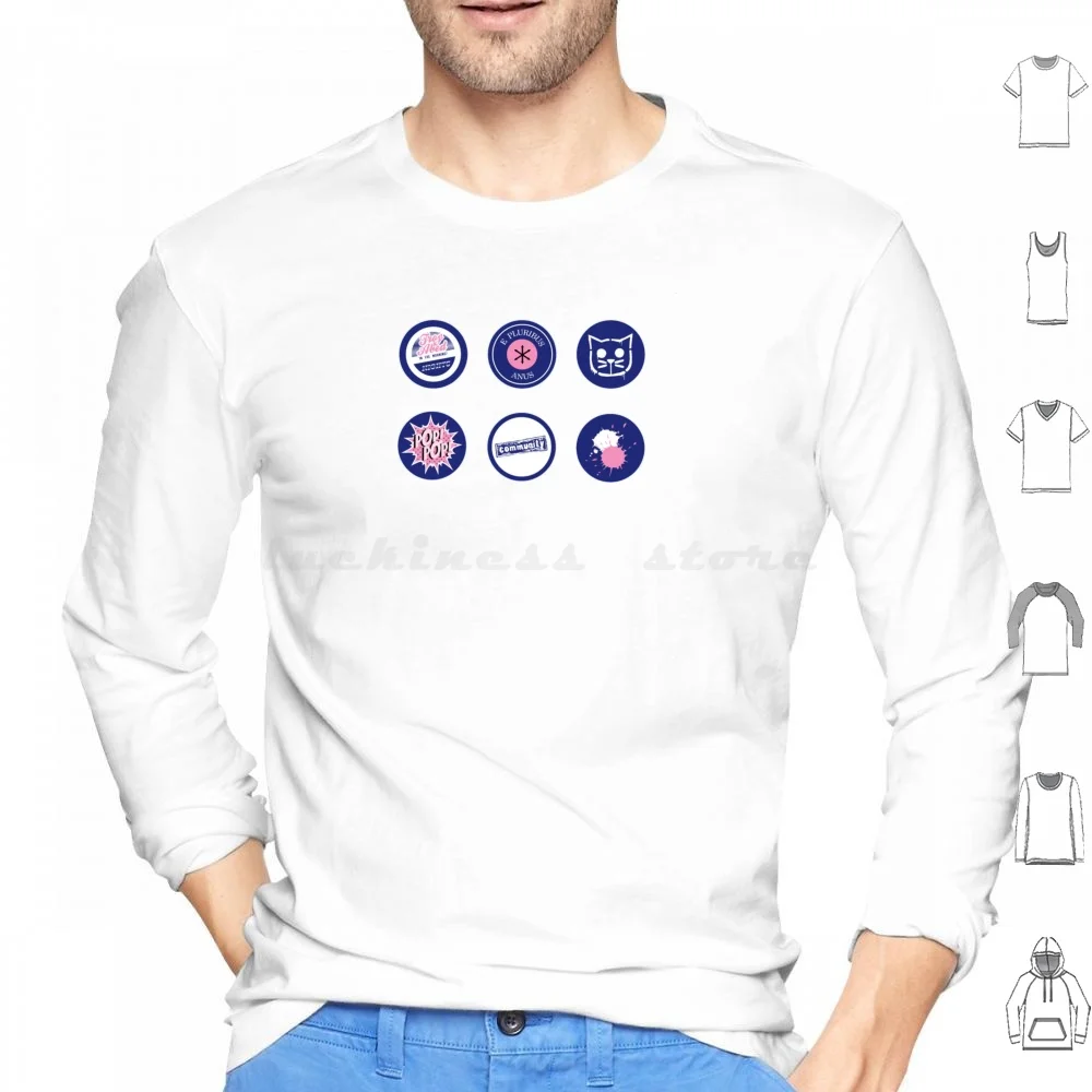 

Набор наклеек для сообщества, хлопковая толстовка с длинными рукавами Troy Abed Annie Jeff Sherley Pierce Britta Community Six Seasons And