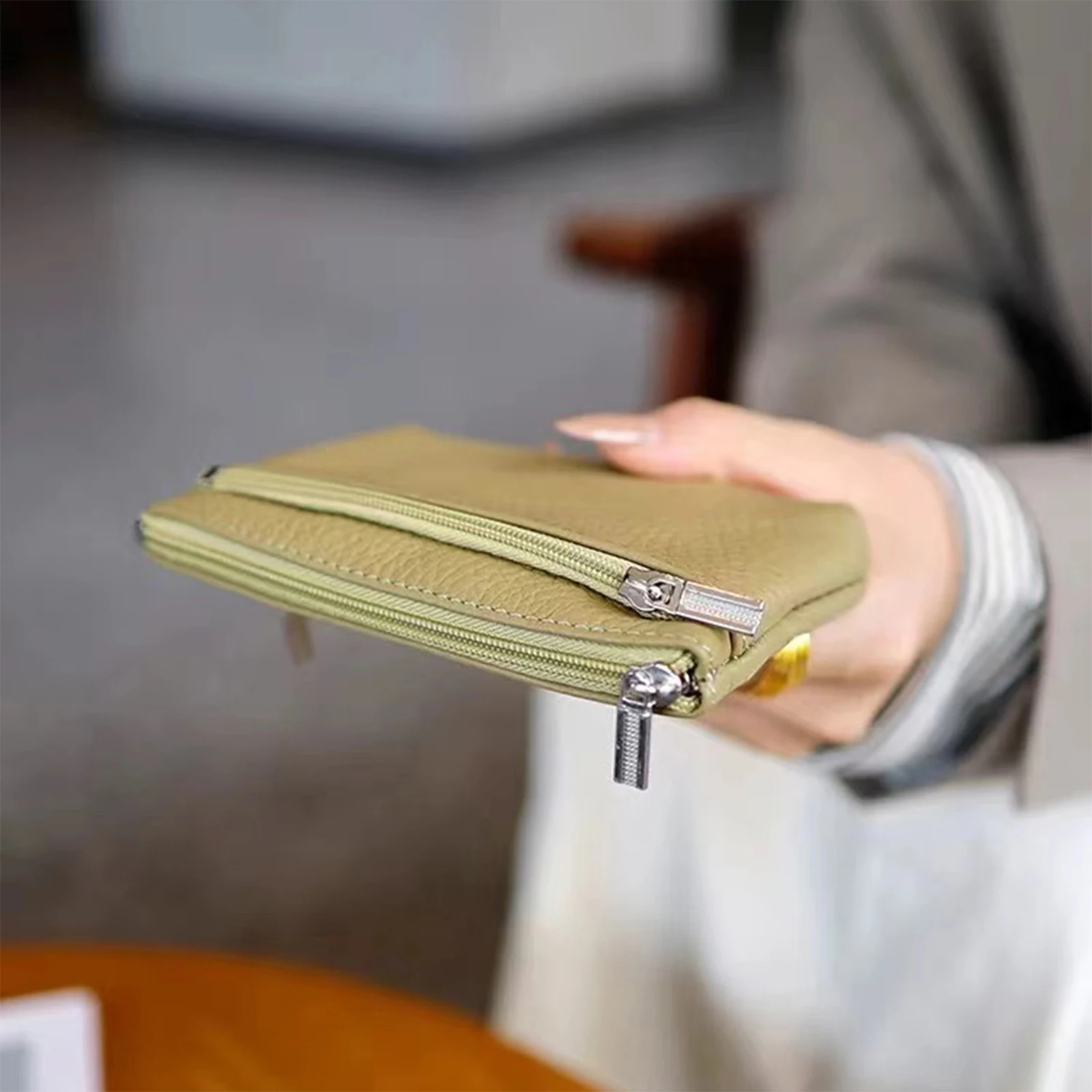 Fashion Genuine Leather Women Wallets Mini Purse Lady Small Leather Wallet with Coin Pocket