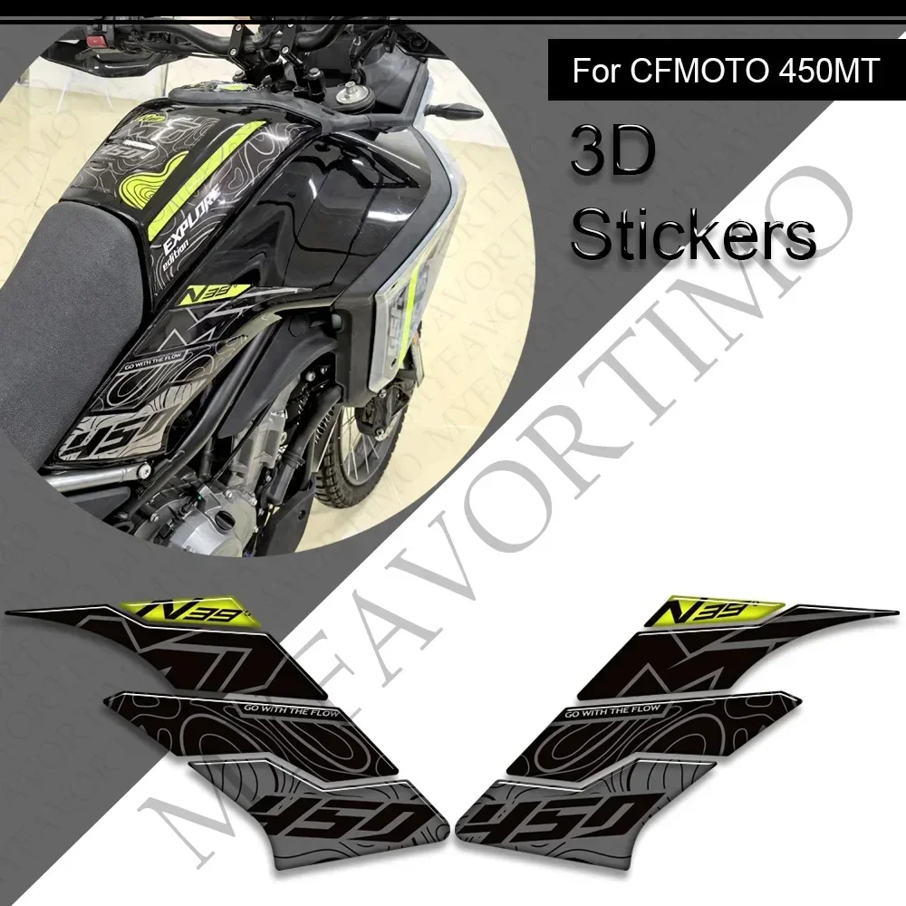 For CFMOTO 450MT 2023-2025 Adventure Bike Motorcycle Handguard Fairing Fender Fuel Tank Pad Sticker Moto Decals cf moto MT 450