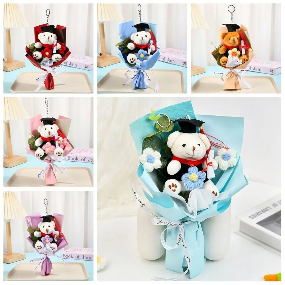 

Creative Lovely Bear Graduation Bear Bouquet Lovely Elegant Bear Plush Bouquet Cartoon Doctoral Bear Toy Graduation Season
