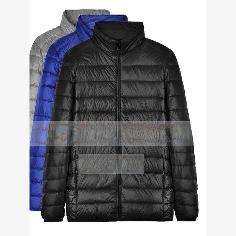 

Lightweight Silk Cotton Jacket Men's 2024 Autumn Winter New Large Size Ultra Light Stand Collar Hooded Short Cotton Coat