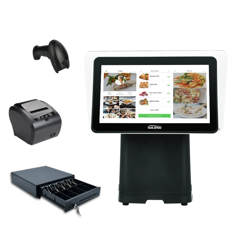 15.6 بوصة كمبيوتر Windows POS الذكي Caisse Point Of Sale Touch Cash Till Machine