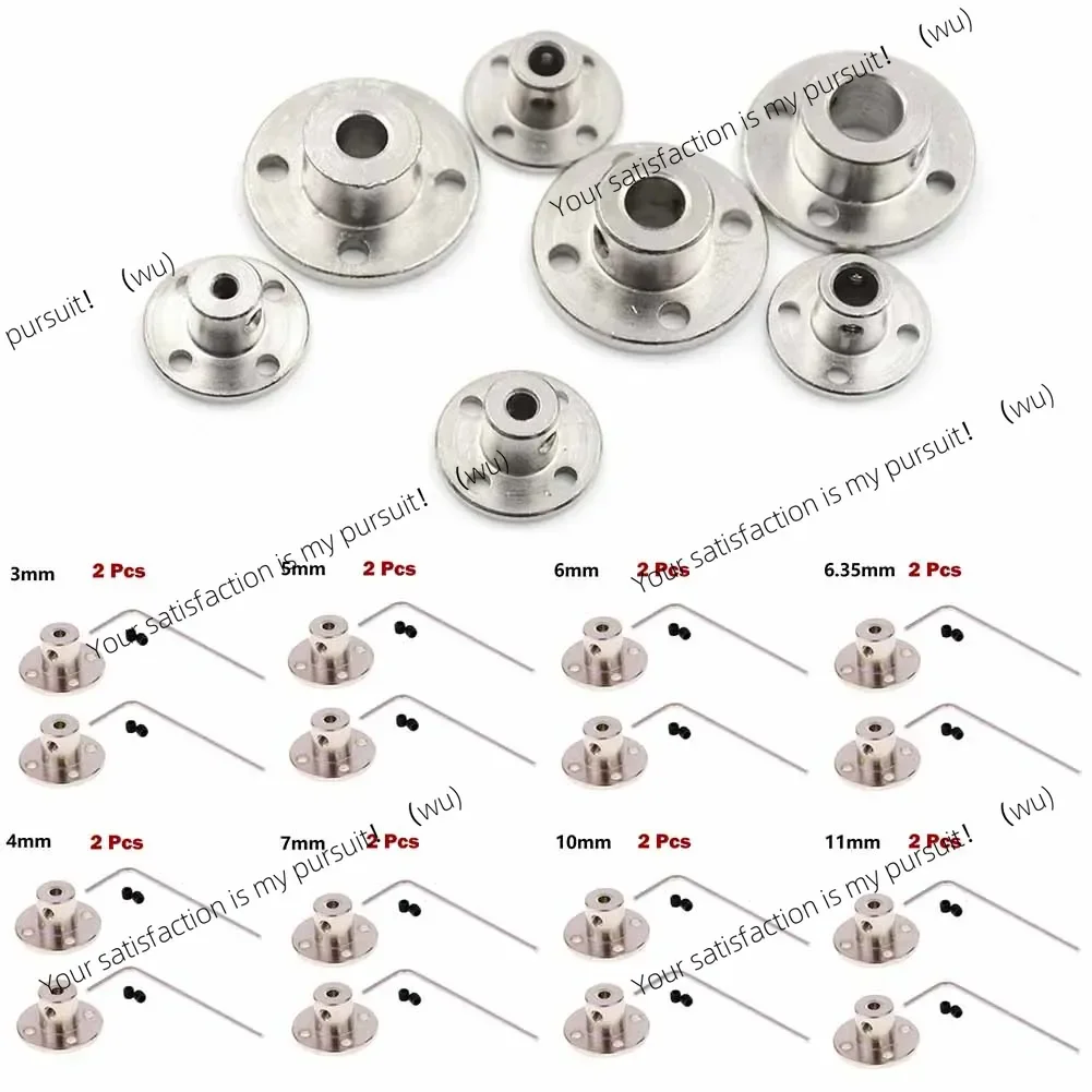 2 Flange Rigid Shaft Coupling Coupler Collar Clamp Bracket Motor Guide Shaft Coupler Motor Joint Connector 3mm/4mm/5mm/6mm