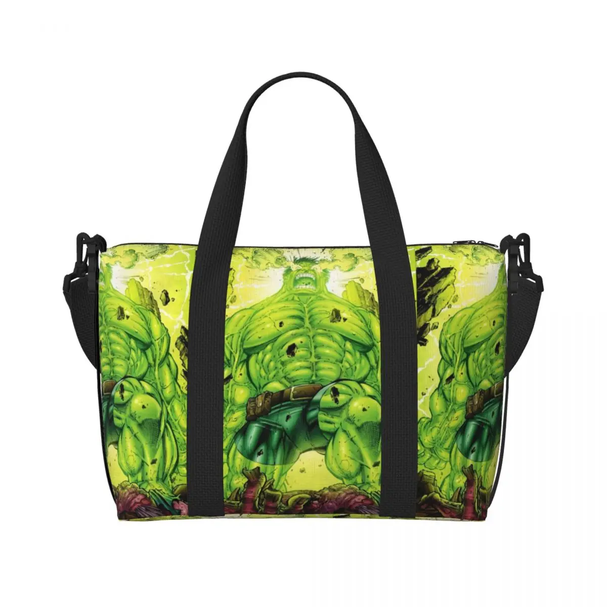 

Custom World Breaker Hulk Tote Bag Women Large Capacity Gym Beach Shoulder Travel Bag