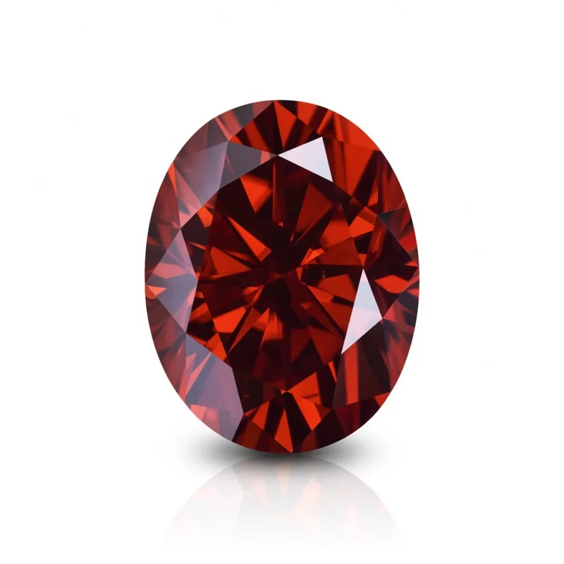 

Red Oval Shape 1CT-5CT GRA Real Moissanite Loose stone jewelry matching engraved code can pass the instrument