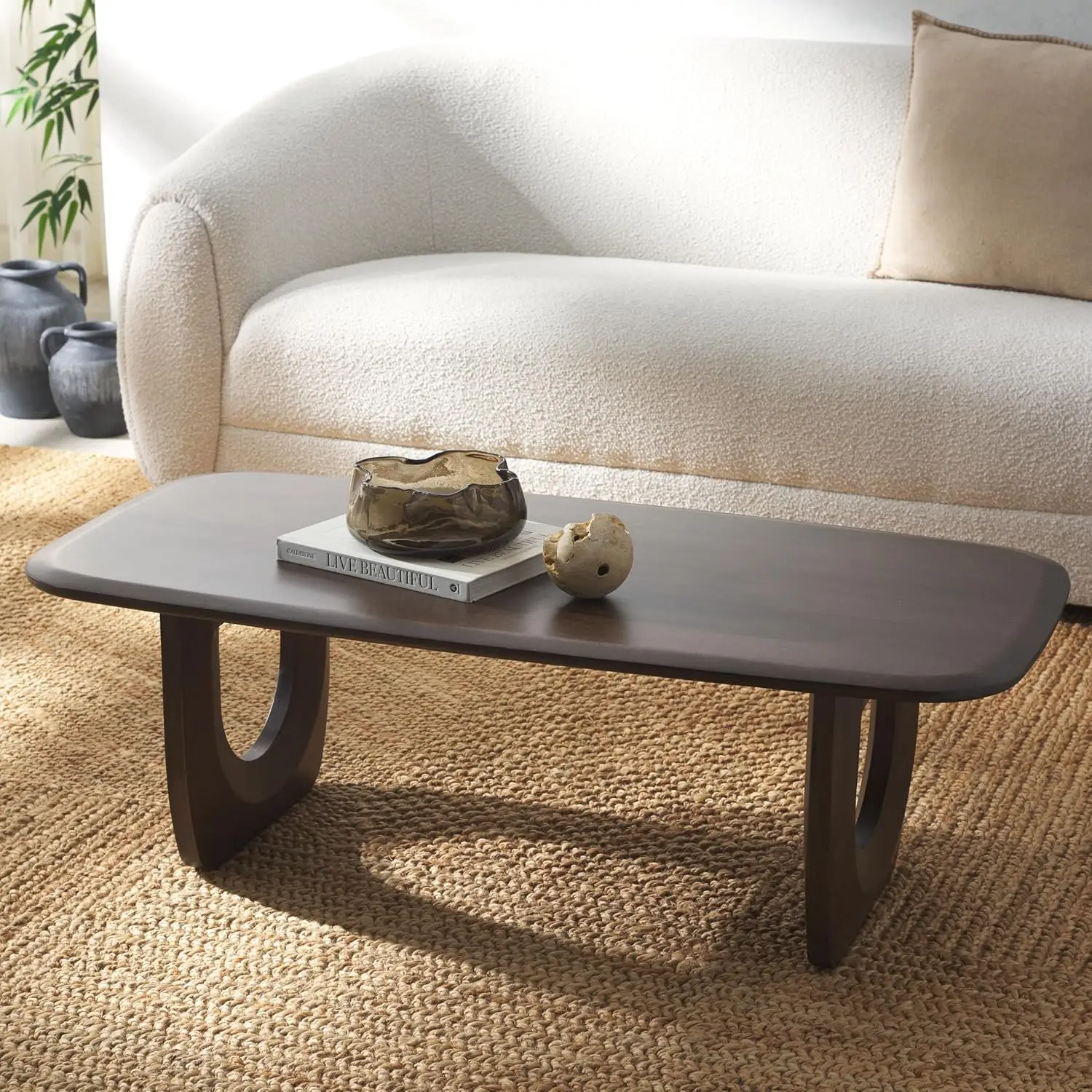 

Couture Collection Walnut Solid Wood Coffee Table