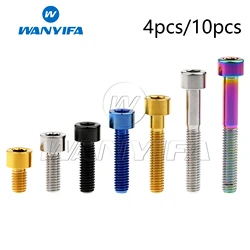 Wanyifa M5 Titanium Bolt 10 12 16 18 20 23 25 30 35 40 45 50 55 60mm Hex Head Screws for Bicycle Seatpost Brake 4/10pcs