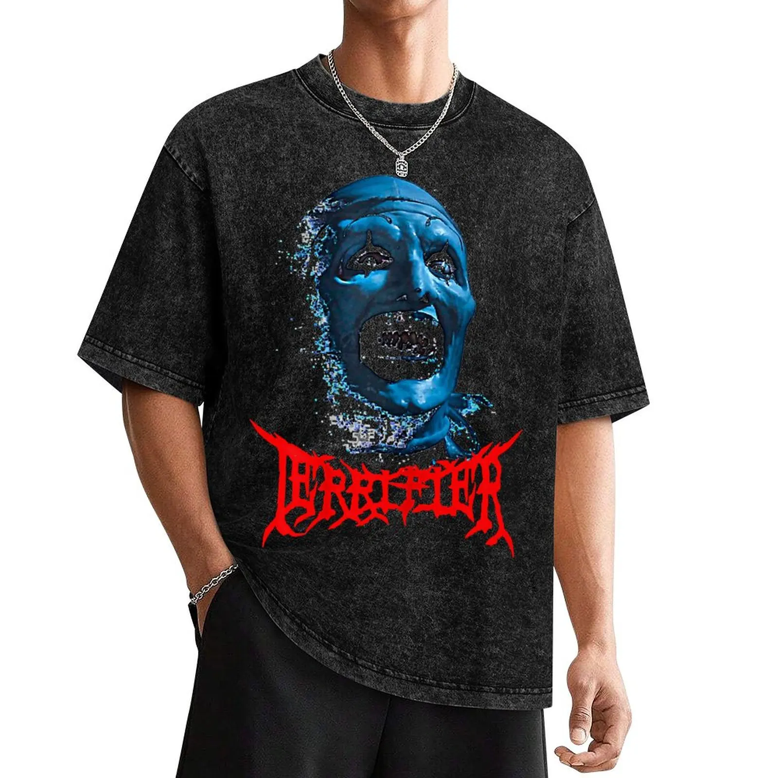 Vintage-terrifier Tee Movies T-Shirt plus size tops oversizeds mens cotton t shirts