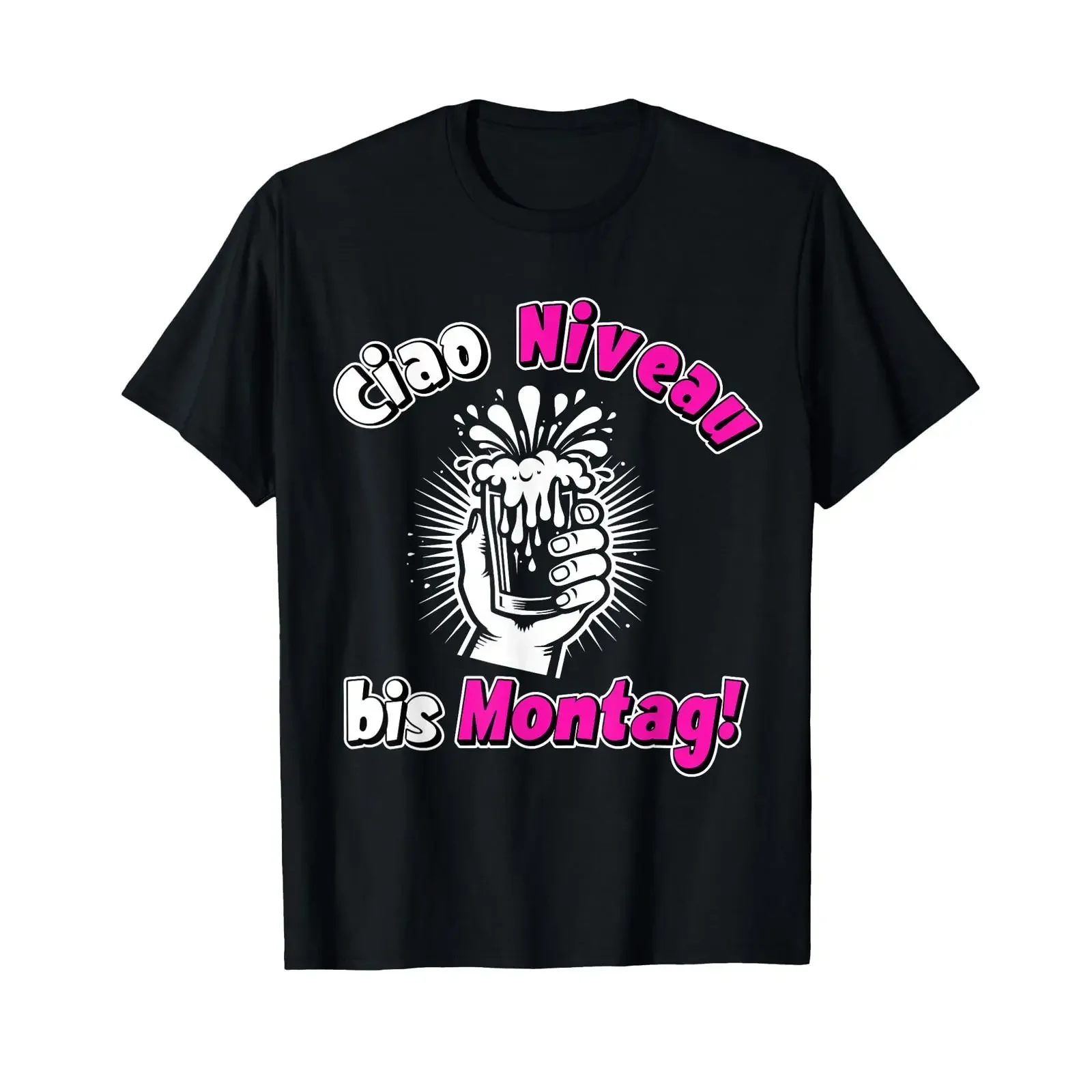 Ciao Niveau until Monday Mallorca Party Drinking Toast T Shirt vintage Washed Top For Everyday Wear designer clothes Stretched