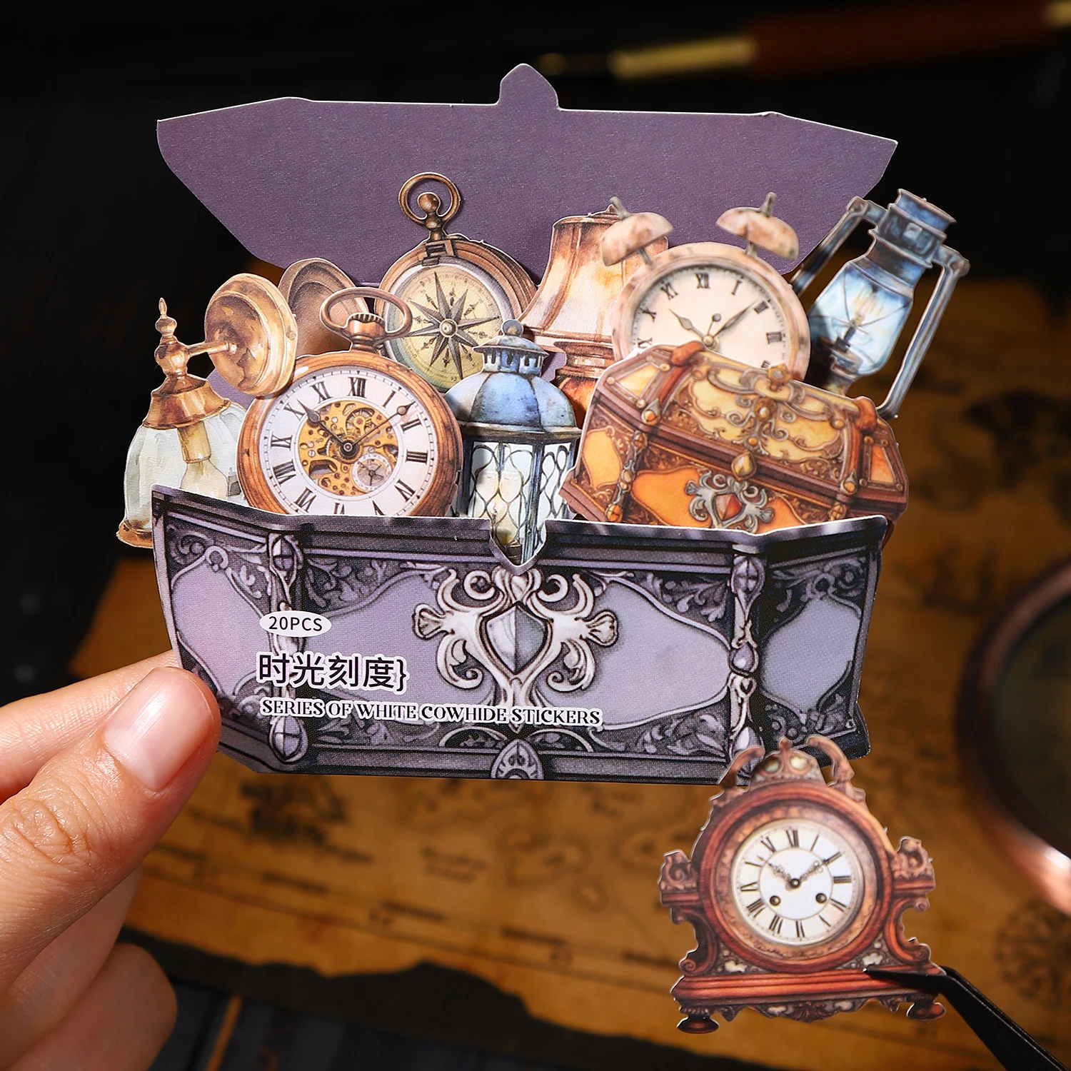 The Secret of The Treasure Series Vintage Book Landscape Sticker Creative DIY Journal Material Collage Scrapbook Stationery