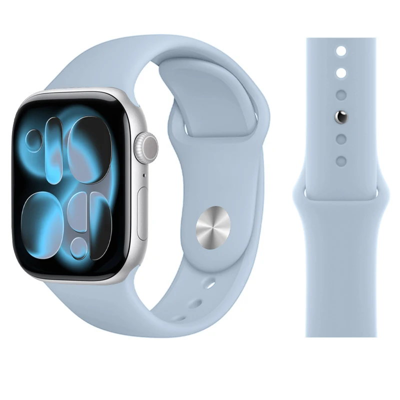 Silikonarmband für Apple Watch-Armbänder 46 mm 44 mm 45 mm 49 mm 41 mm 40 mm 42 mm Sport Correas-Armband iWatch Serie 11 10 SE 9 8 7 6 5