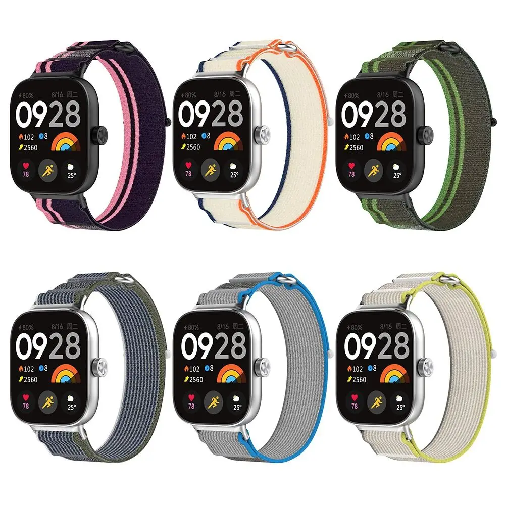 Nylon Loop Strap For Redmi Watch 4 Adjustable Elastic Bracelet Watchband for Xiaomi Mi Band 8 Pro Band Accessories