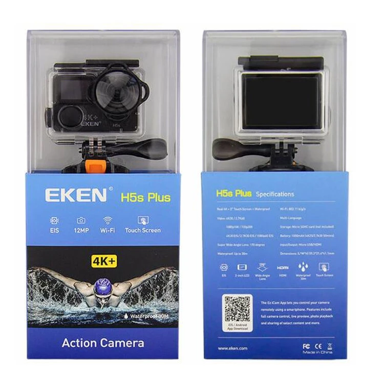 EKEN H5S Plus 2.0 inch touch Screen Action Camera HD 4K 30fps EIS Ambarella A12 Sports Camera