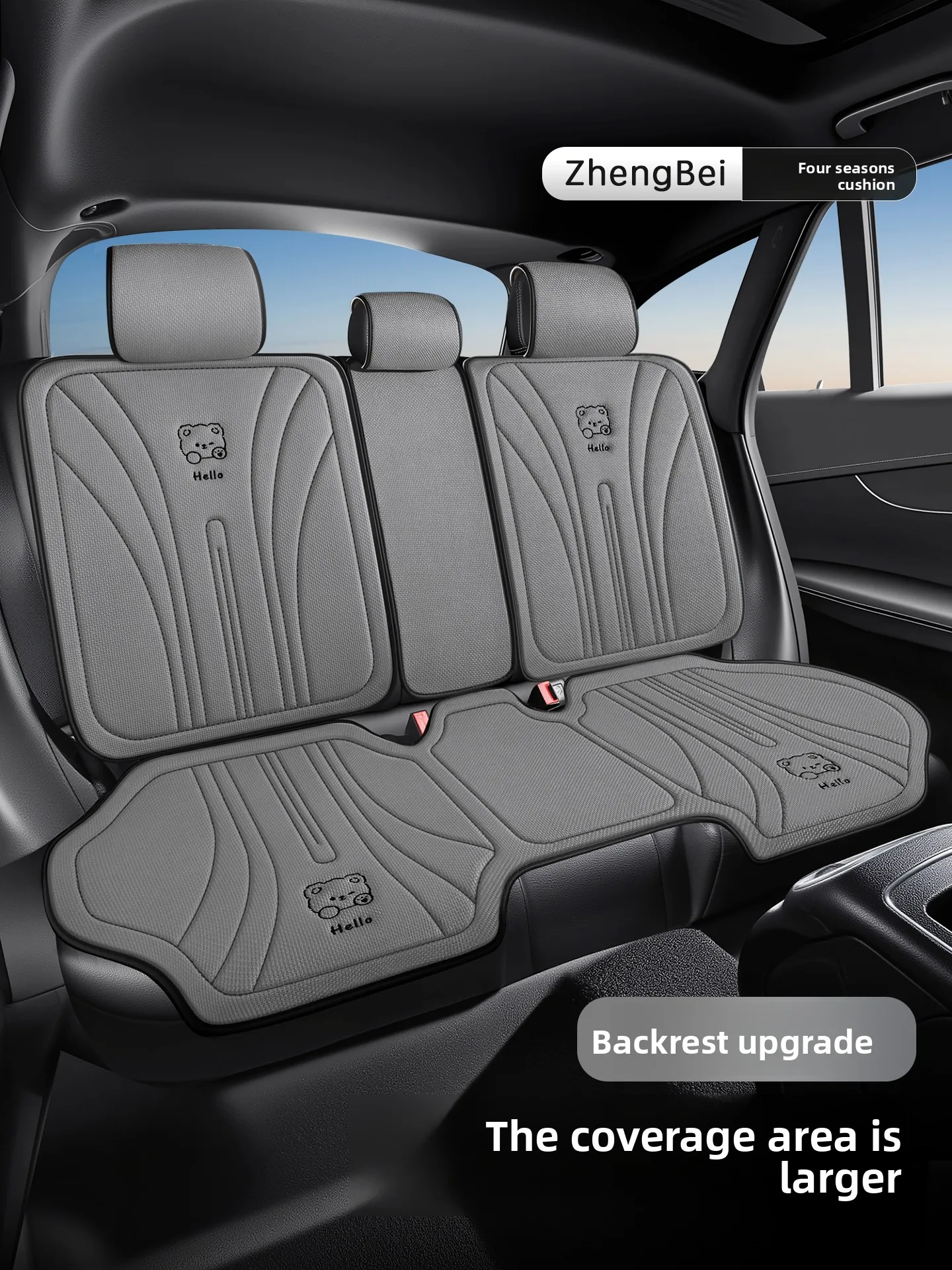 

New Arrival Four Season General Cotton Linen Breathable Car Seat Cushion Summer Half Surround Rear Seat Cover