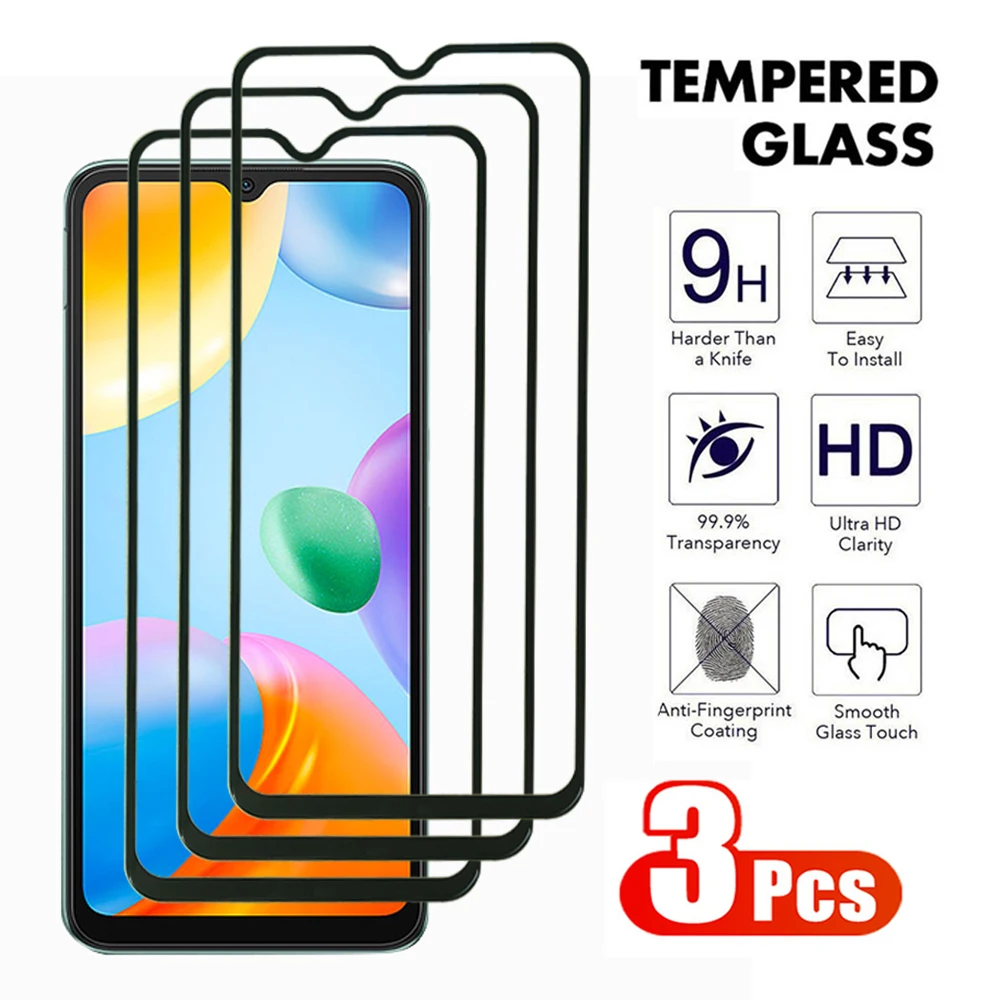 3Pcs 9D Tempered Glass For xiaomi Redmi Note 10 lite Pro Max 4G 5G Screen Protector For Redmi 10A 10C 10S 10T 4G 5G glass Film