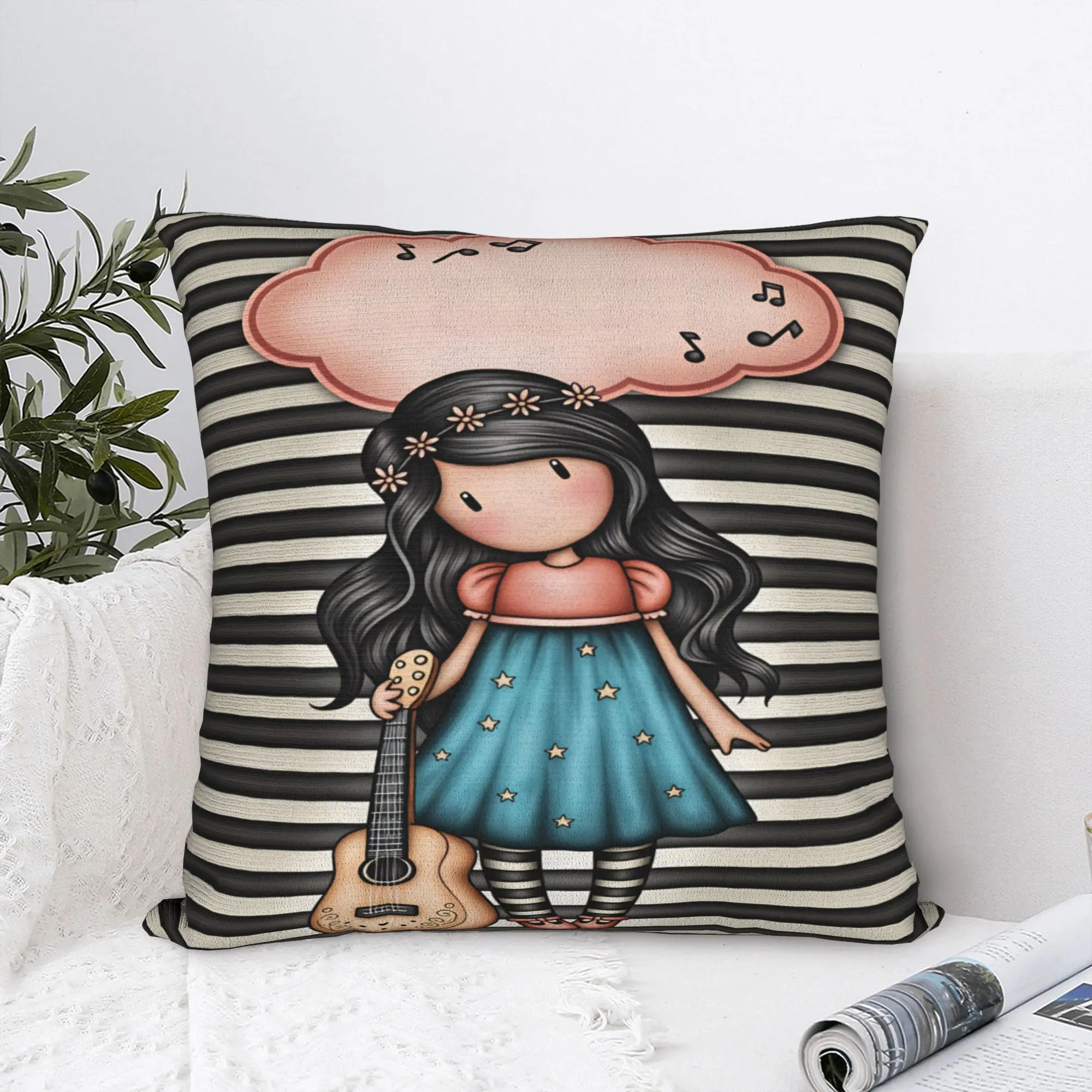 Cartoon Girl Santoro Gorjuss Pillow Case  Funny Pillow Cover Comfy Pillowcases For Sofa Car Home Decor