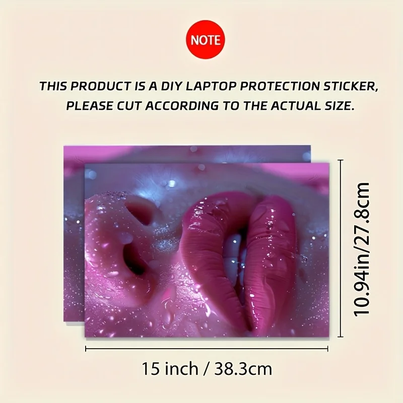 2-Pack pocket laptop light beige sticker, self-adhesive art sticker, waterproof and scratch-resistant, suitable for laptop, car