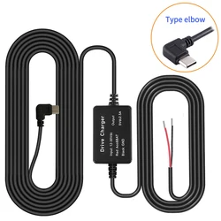 USB C 12V to 5V 2A Step Down Voltage Module Cable for Driving Recorder Navigator Electronic Dog Low Voltage Power Protection