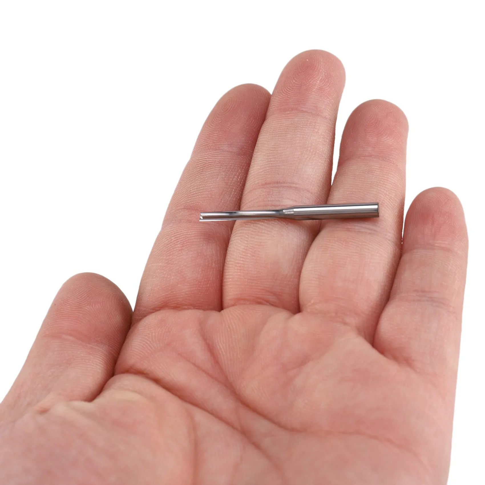 

ABMH-20 Pcs Two Flutes Straight End Mills Straight Slot Bit Wood Cutter Two Double Flute Bits 3.175X2x17mm For CNC Router