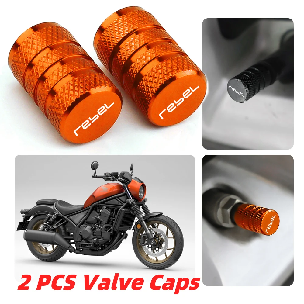 2 uds para Honda Rebel 1100 500 300 CMX1100 CMX300 CMX500 Rebel1100 accesorios de motocicleta válvula de neumático puerto de aire tapas de cubierta de vástago