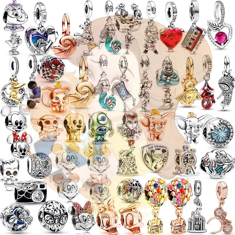 

Disney Stitch Alloy Pendant Cartoon Action Anime Figures Ariel Tigger Mickey Mouse Pendant Fit DIY Women Bracelet Jewelr Gifts