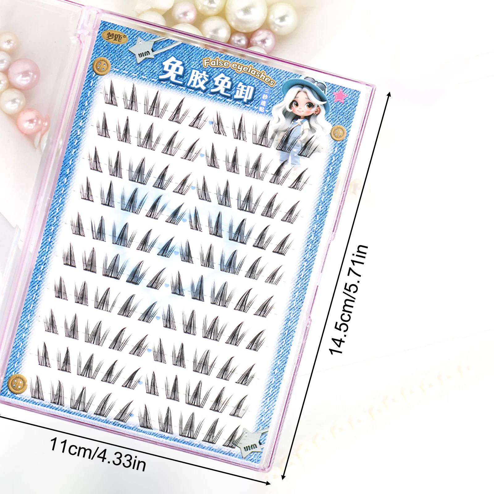 DIY Cluster False Eyelashes extenstions Butterfly Style 3D Volume thick individual Natural Look Trio Set For Daily Party Makeup