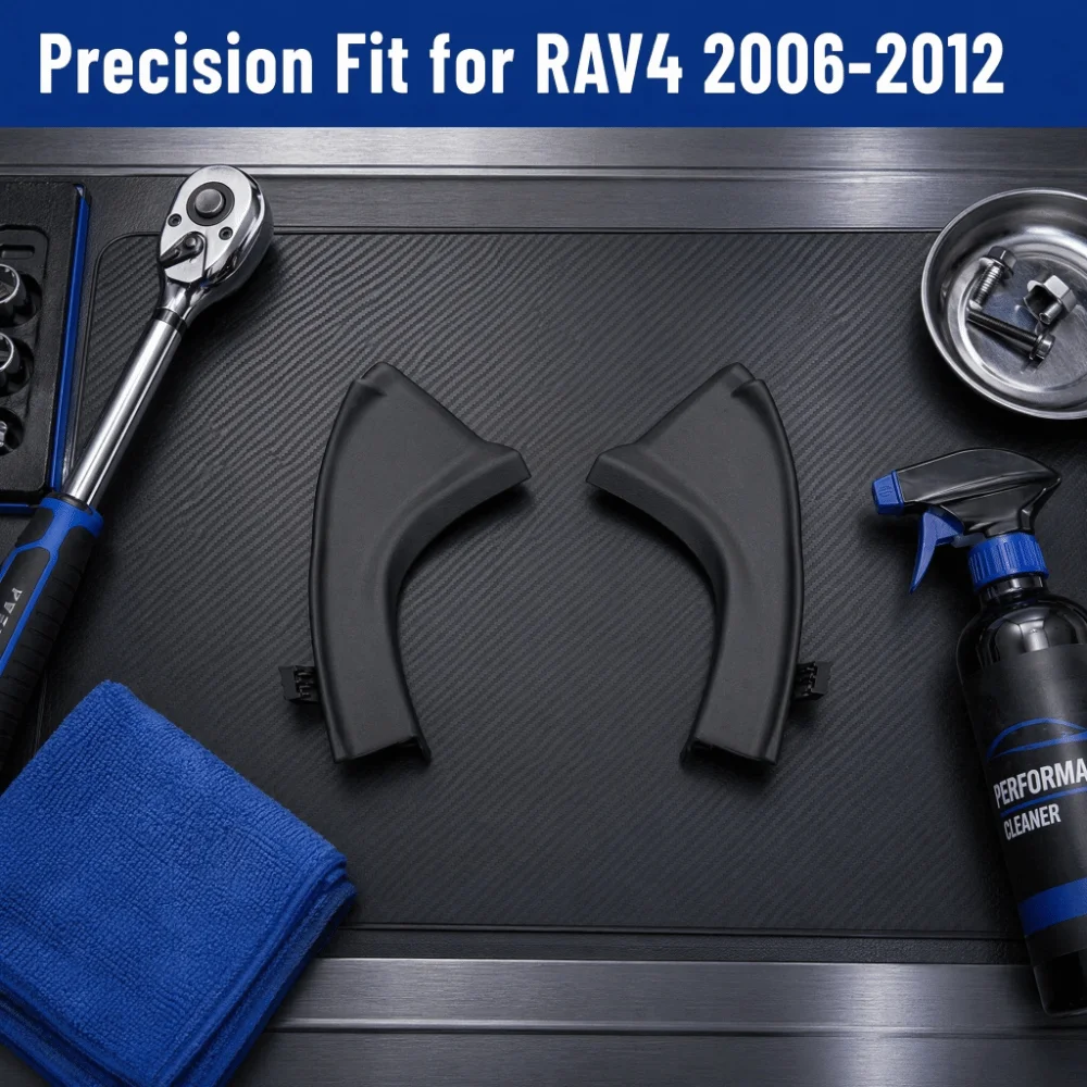 Black Front Wiper Side Cowl Extension Seal Rubber Right:5386642012；Left:5386742012 Cover for RAV4 2006-2012